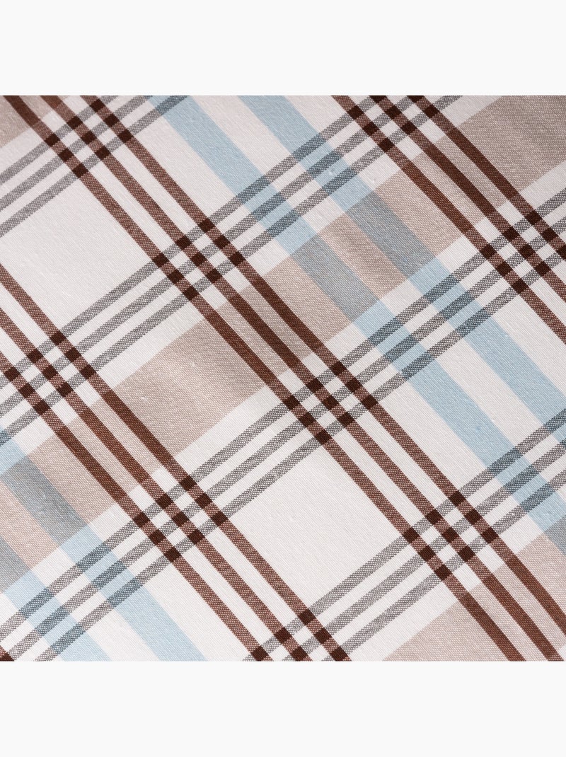 Set di due federe per cuscino con motivo tartan, con chiusura a zip - Gamusi. Blu - Kiabi