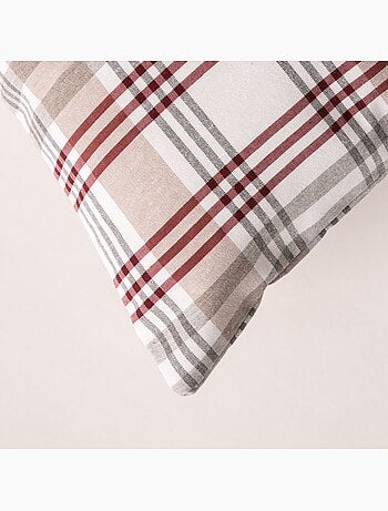 Set di due federe per cuscino con motivo tartan, con chiusura a zip - Gamusi.