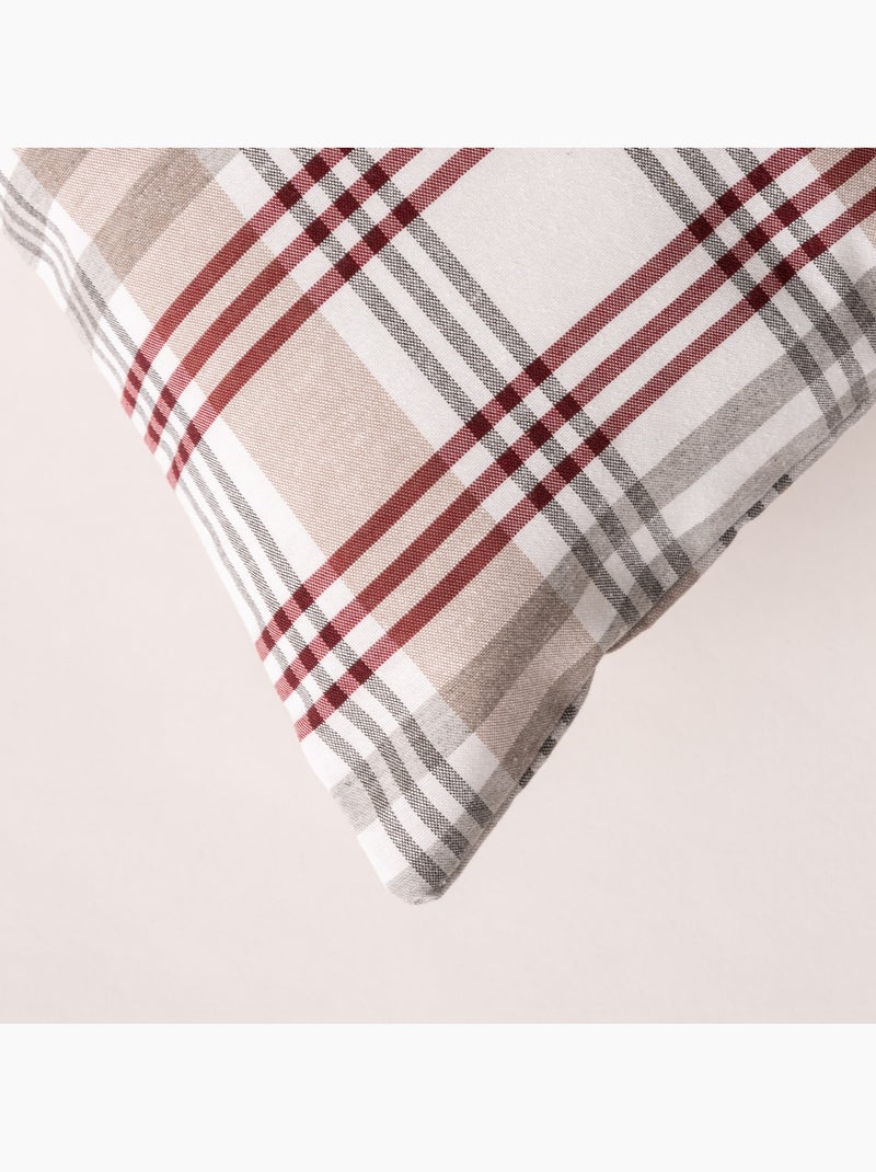 Set di due federe per cuscino con motivo tartan, con chiusura a zip - Gamusi. Grigio - Kiabi