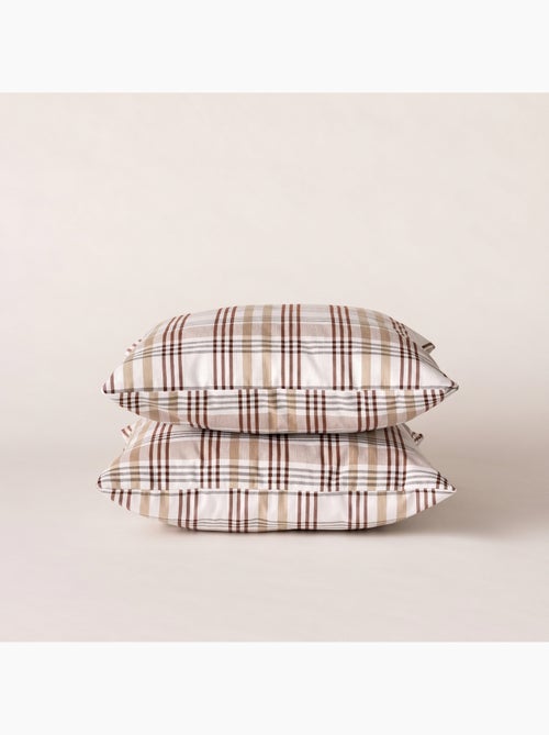 Set di due federe per cuscino con motivo tartan, con chiusura a zip - Gamusi. - Kiabi Set di due federe per cuscino con motivo tartan, con chiusura a zip - Gamusi. - Kiabi