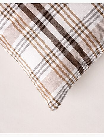 Set di due federe per cuscino con motivo tartan, con chiusura a zip - Gamusi.