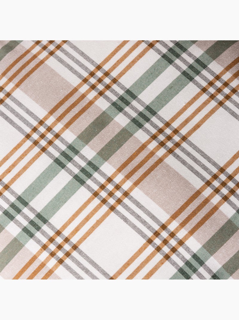 Set di due federe per cuscino con motivo tartan, con chiusura a zip - Gamusi. Verde acqua - Kiabi