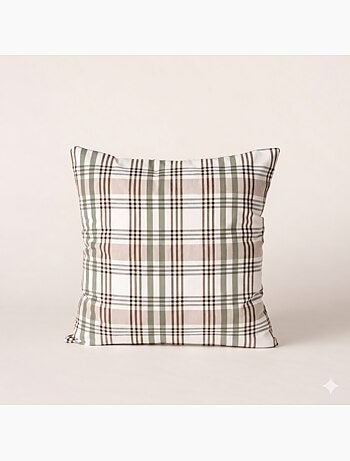 Set di due federe per cuscino con motivo tartan, con chiusura a zip - Gamusi.