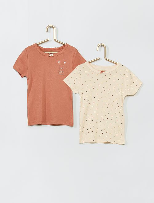 Set di due t-shirt eco-sostenibili                             ROSA 
