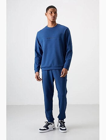Set di felpa e pantaloni in pile stampati tommy