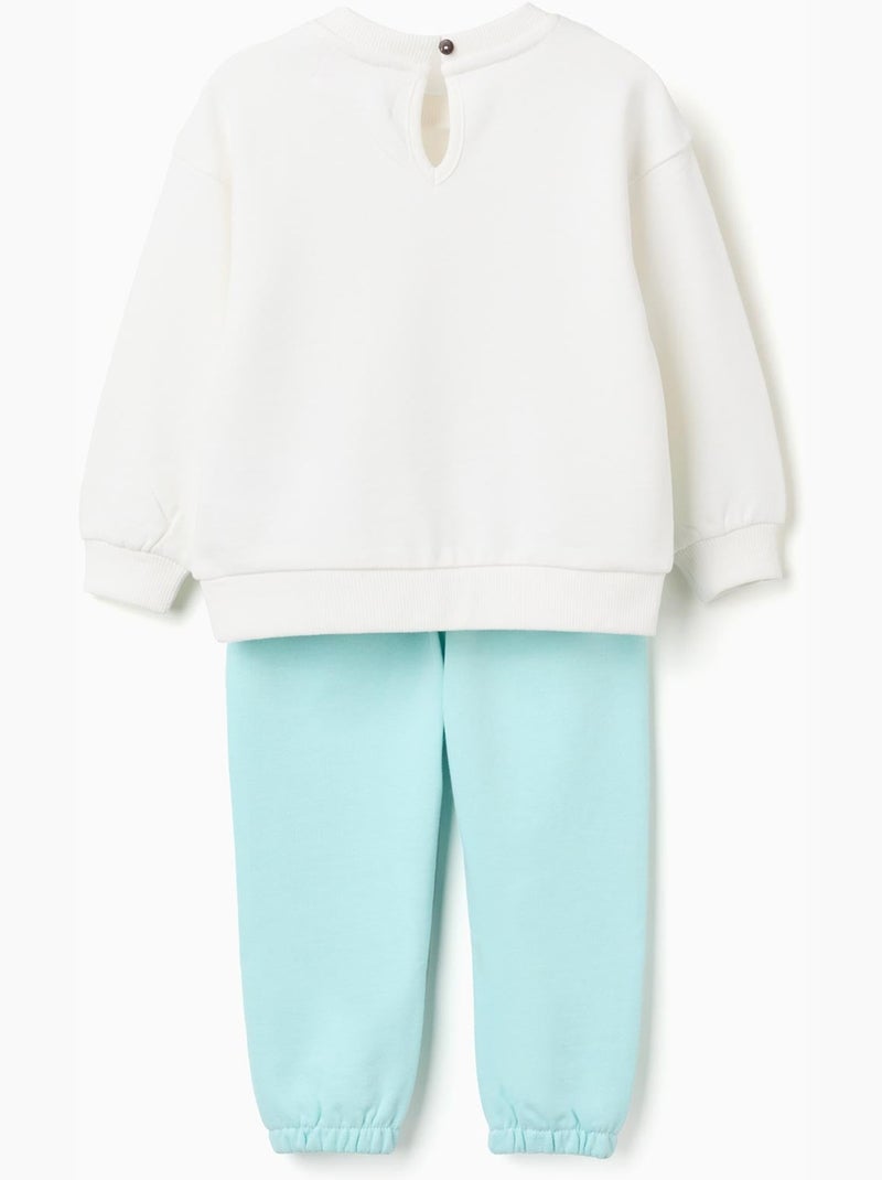 Set di felpa in cotone e pantaloni Beige chiaro - Kiabi