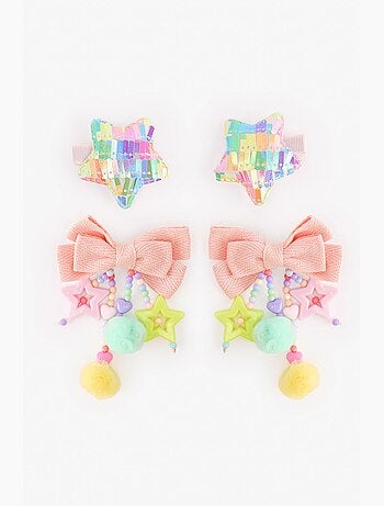 Set di fermagli per capelli a stella da bambina penti