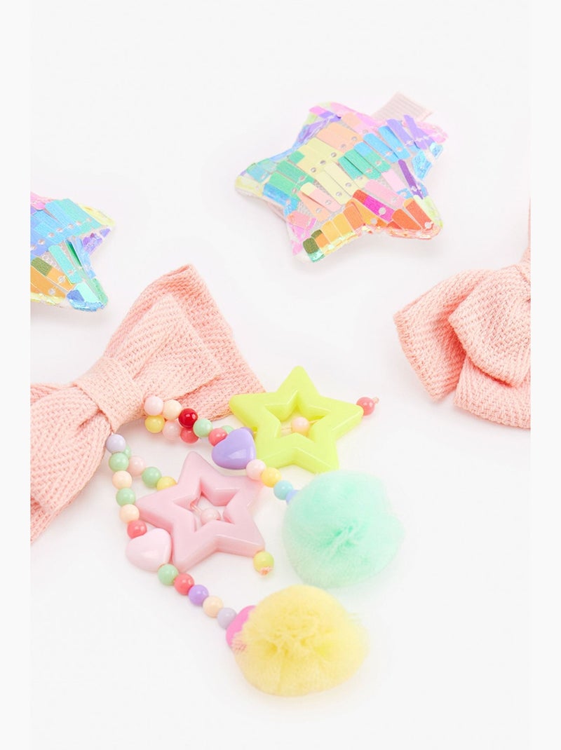 Set di fermagli per capelli a stella da bambina penti Rosa - Kiabi