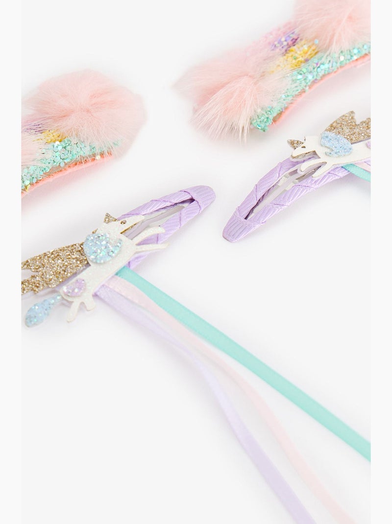Set di fermagli rainbow per bambina penti Rosa - Kiabi