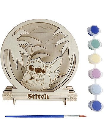 Set di figurine da dipingere - Stitch - Disney - Legno - Attività creative per bambini