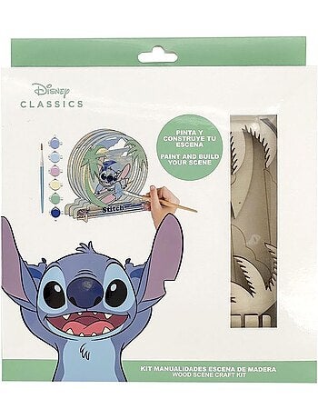 Set di figurine da dipingere - Stitch - Disney - Legno - Attività creative per bambini