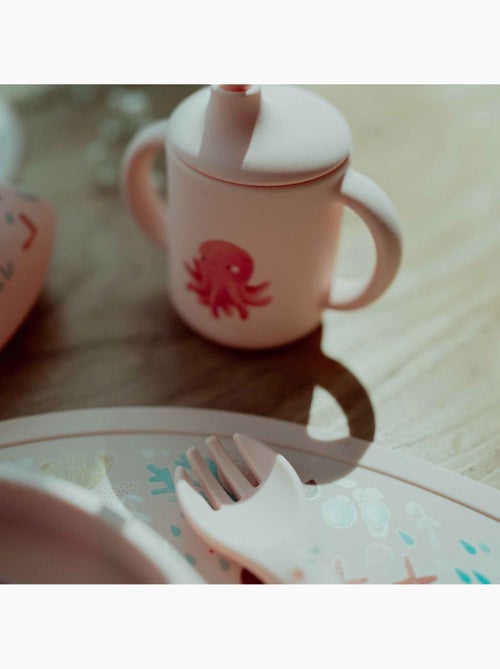 Set di forchetta e cucchiaio in silicone, animali | Sassi Junior - Kiabi