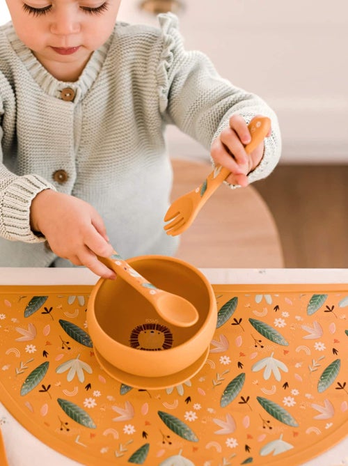 Set di forchetta e cucchiaio in silicone, animali | Sassi Junior - Kiabi