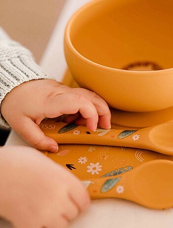 Set di forchetta e cucchiaio in silicone, animali | sassi junior | sassi junior
