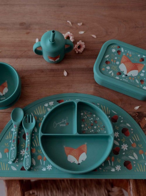 Set di forchetta e cucchiaio in silicone, animali | Sassi Junior - Kiabi
