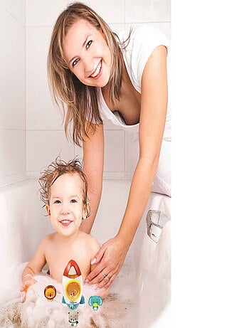 set di giocattoli da bagno a forma di razzo spaziale