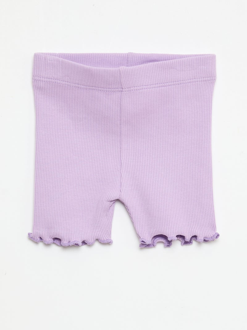 Set di leggings a coste - 2 pezzi Viola - Kiabi