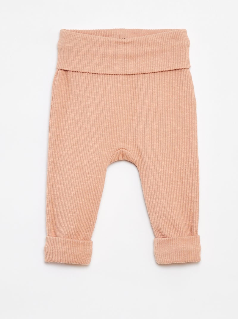 Set di leggings a coste + calzini - 2 pezzi ROSA - Kiabi