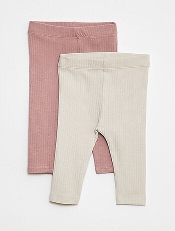 Set di leggings a coste lunghi - 2 pezzi