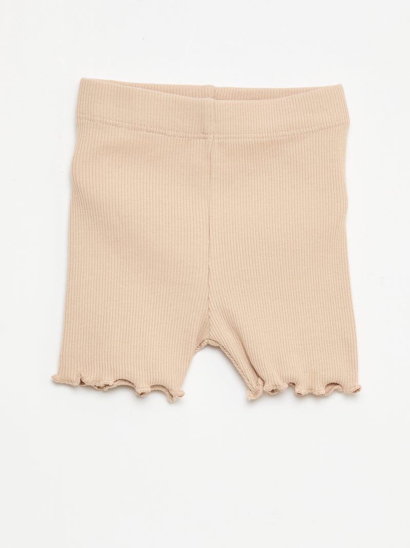 Set di leggings a costine - 2 pezzi Beige - Kiabi