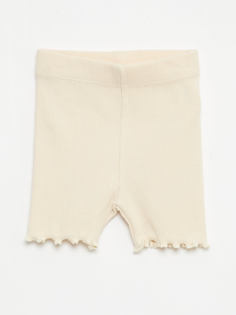 Set di leggings a costine - 2 pezzi Beige - Kiabi