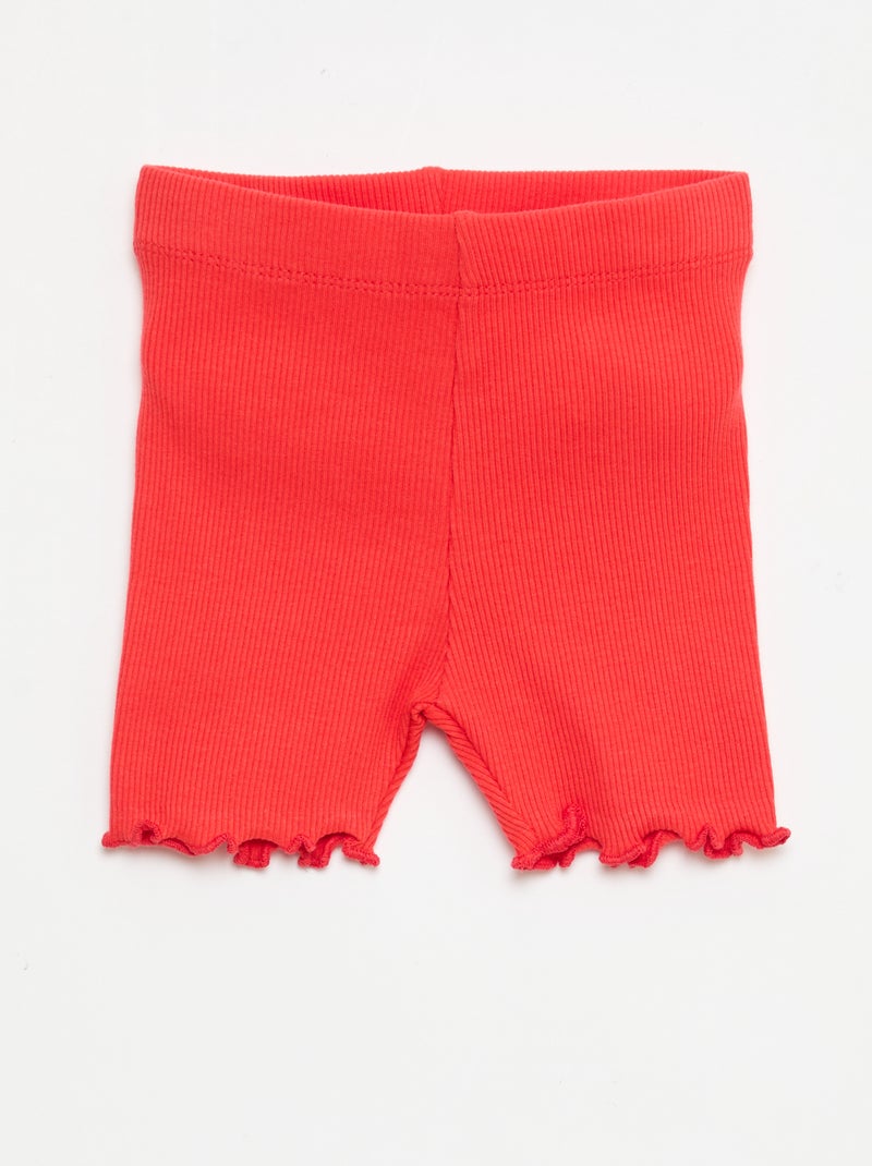 Set di leggings a costine - 2 pezzi Rosso - Kiabi