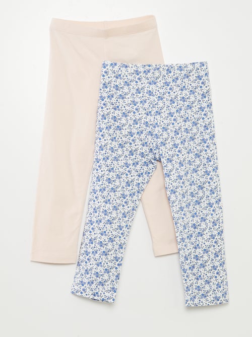 Set di leggings corti con motivo - 2 pezzi - Kiabi