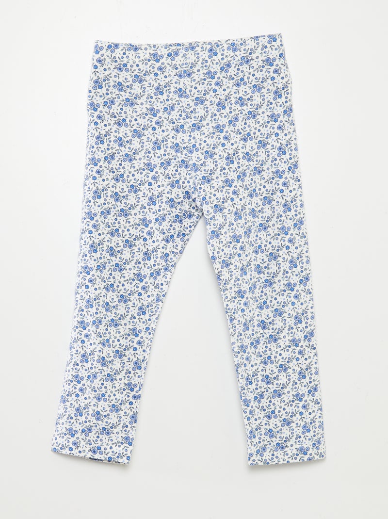 Set di leggings corti con motivo - 2 pezzi BIANCO - Kiabi