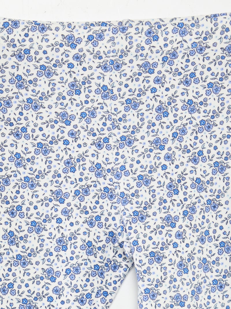 Set di leggings corti con motivo - 2 pezzi BIANCO - Kiabi