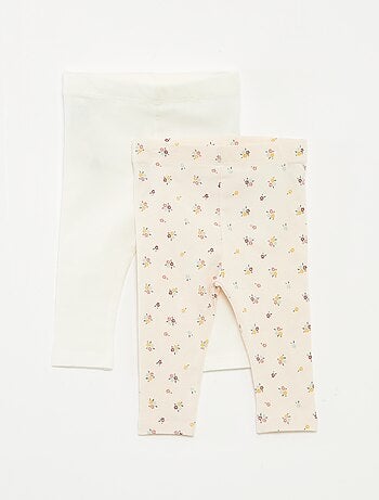 Set di leggings lunghi 1 con stampa all over / 1 tinta unita