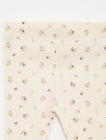 Set di leggings lunghi 1 con stampa all over / 1 tinta unita