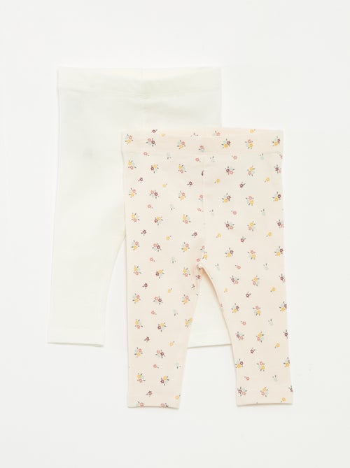 Set di leggings lunghi 1 con stampa all over / 1 tinta unita - Kiabi