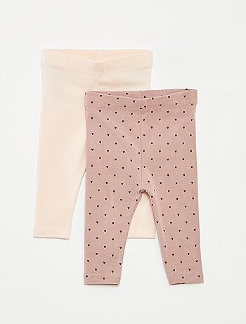 Set di leggings lunghi 1 con stampa all over / 1 tinta unita