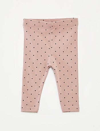 Set di leggings lunghi 1 con stampa all over / 1 tinta unita
