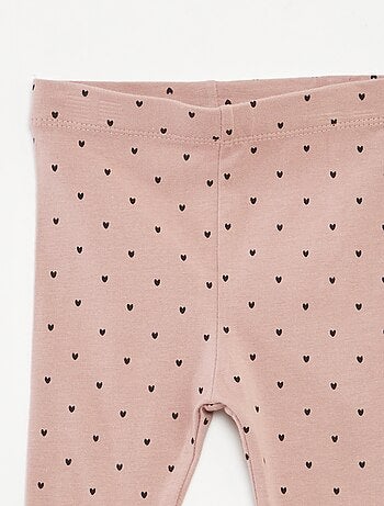 Set di leggings lunghi 1 con stampa all over / 1 tinta unita