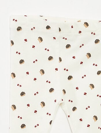 Set di leggings lunghi 1 con stampa all over / 1 tinta unita