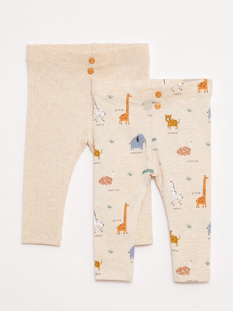 Set di leggings lunghi Beige - Kiabi