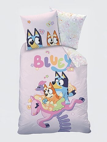 Set di lenzuola 'Bluey' 2 pezzi - 1 copripiumino singolo + 1 federa