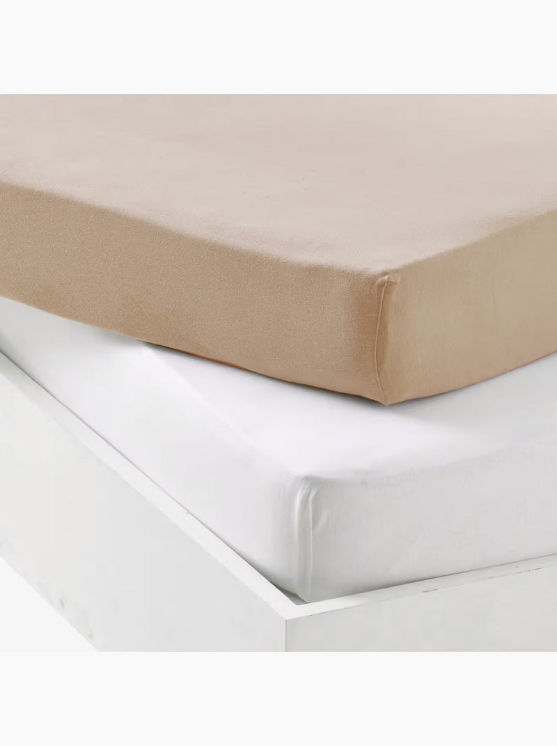 Set di lenzuolo impermeabile e lenzuolo in cotone per bambini Sabbia - Kiabi