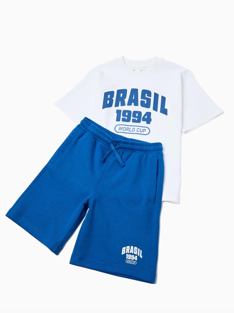 Set di maglietta e pantaloncini, MO Fashion Blu - Kiabi