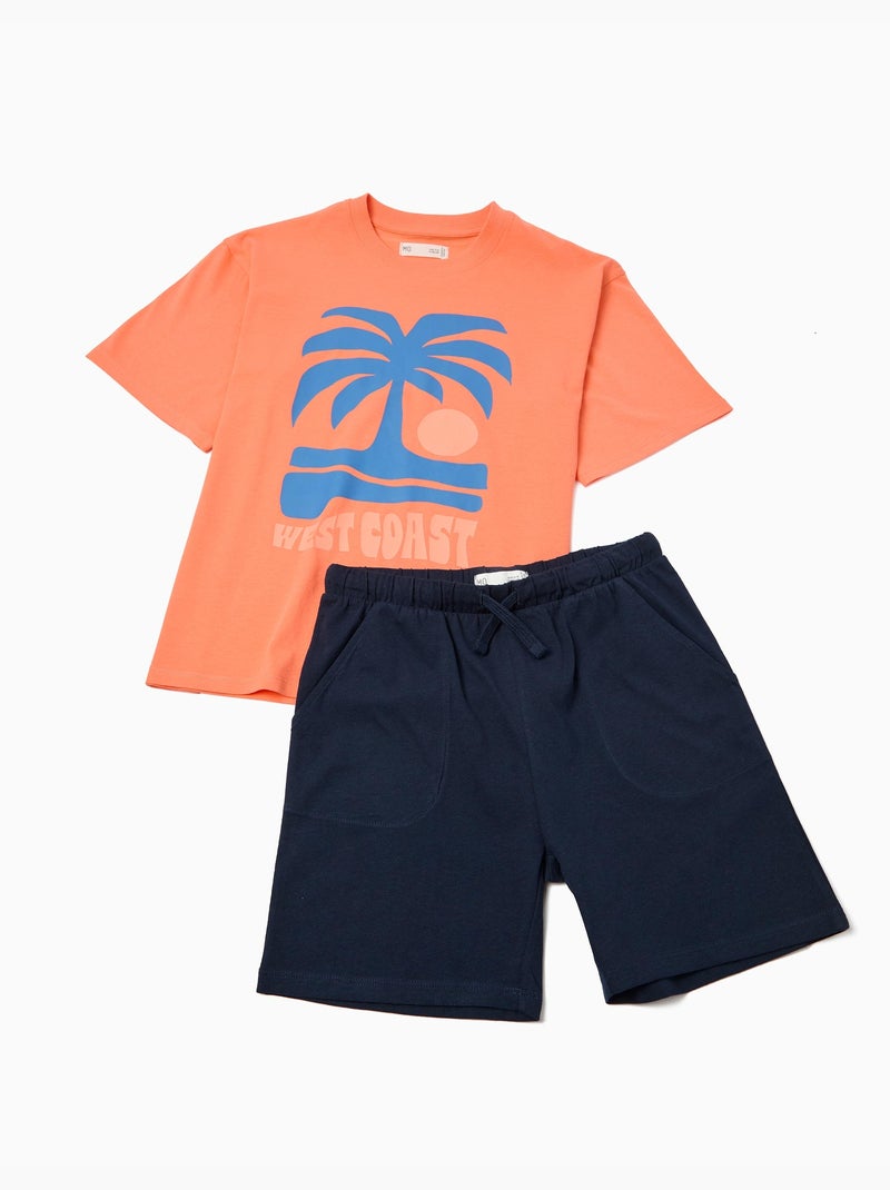 Set di maglietta e pantaloncini, MO Fashion Blu - Kiabi