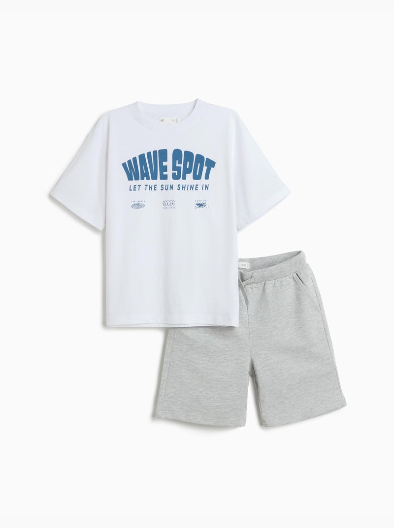 Set di maglietta e pantaloncini, MO Fashion Grigio - Kiabi
