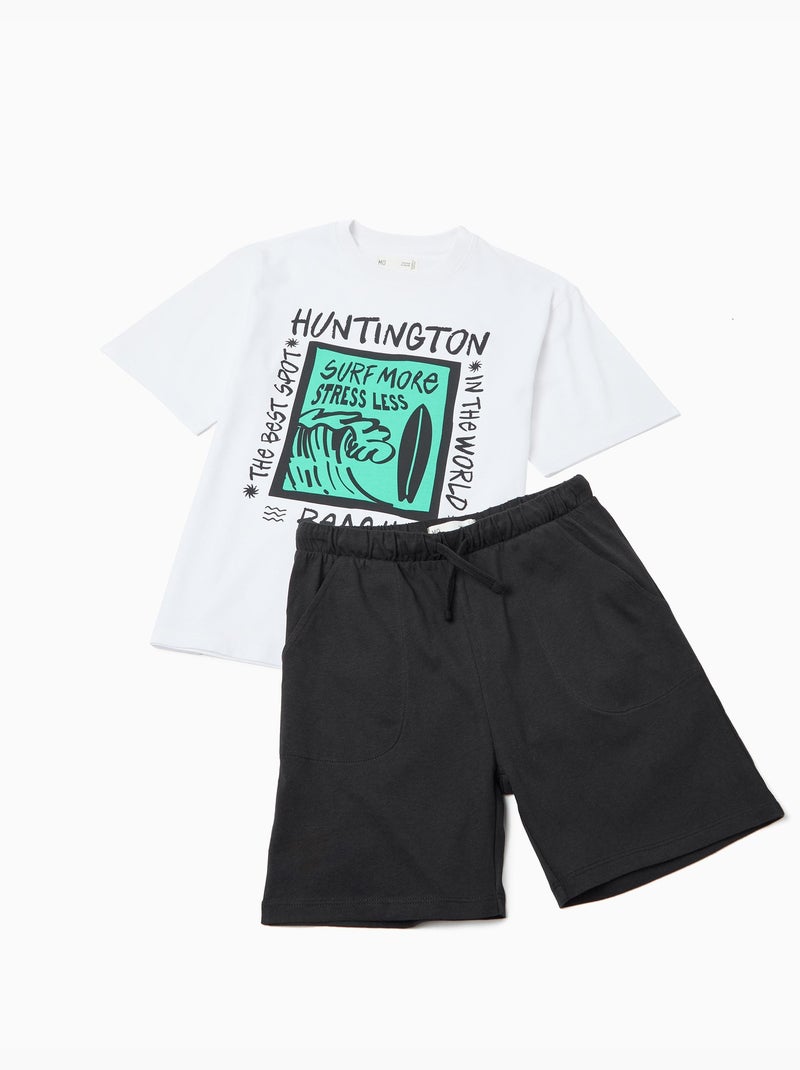 Set di maglietta e pantaloncini, MO Fashion Nero - Kiabi