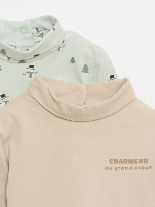 Set di magliette intime a collo alto - 2 pezzi - Kiabi