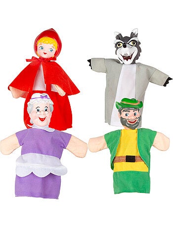 Set di marionette cappuccetto rosso 25 cm cucu show
