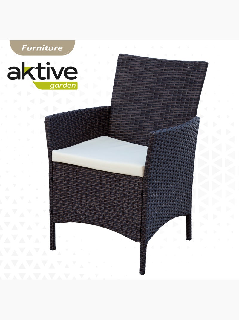 Set di mobili da giardino con sedie in rattan e tavolo aktive Marrone/ Marrone - Kiabi