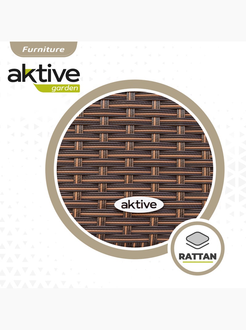Set di mobili da giardino con sedie in rattan e tavolo aktive Marrone/ Marrone - Kiabi