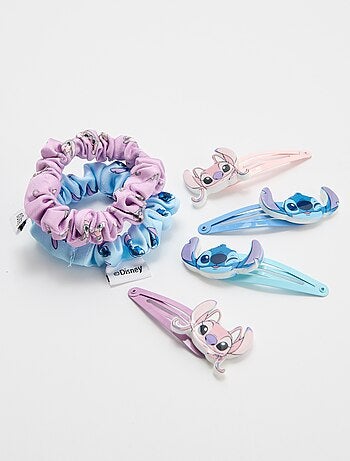 Set di mollette a scatto e scrunchie \'Stitch\'