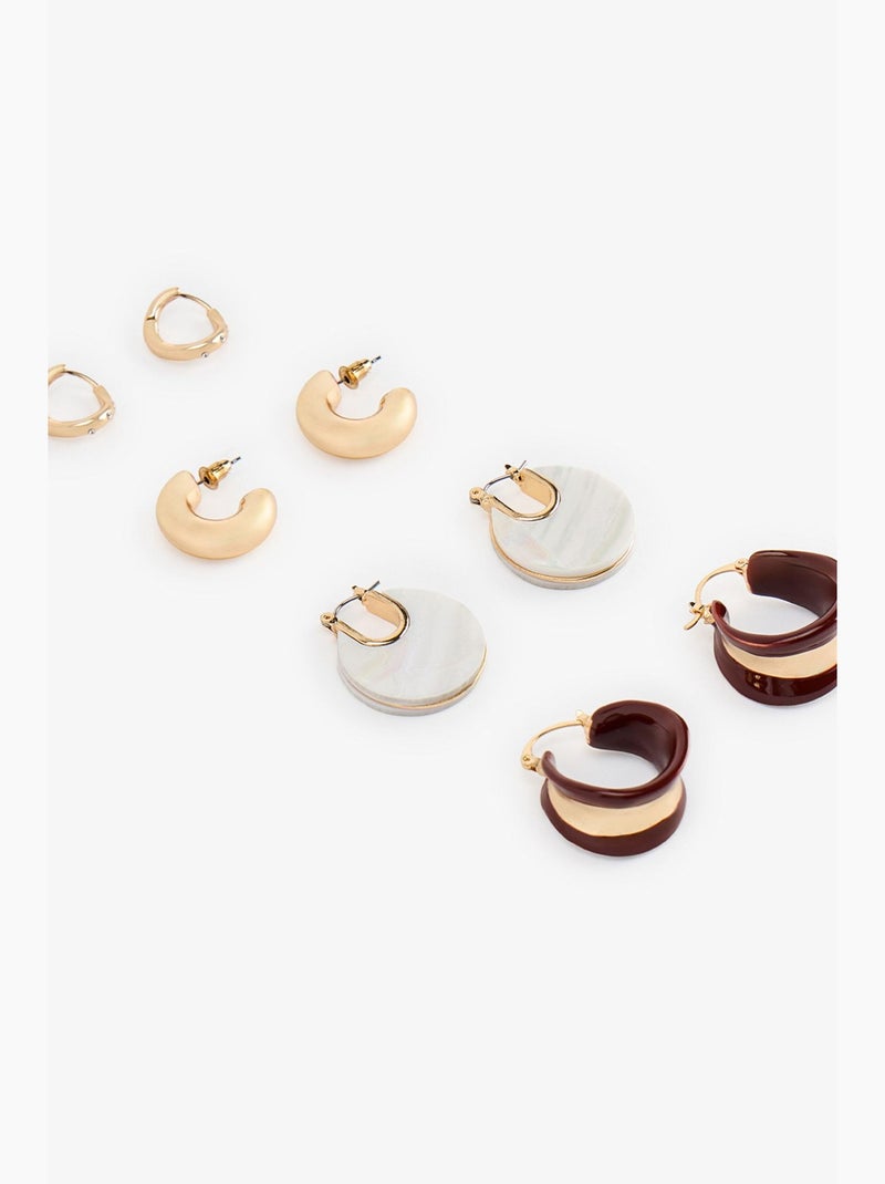 Set di orecchini adele penti Marrone nocciola - Kiabi