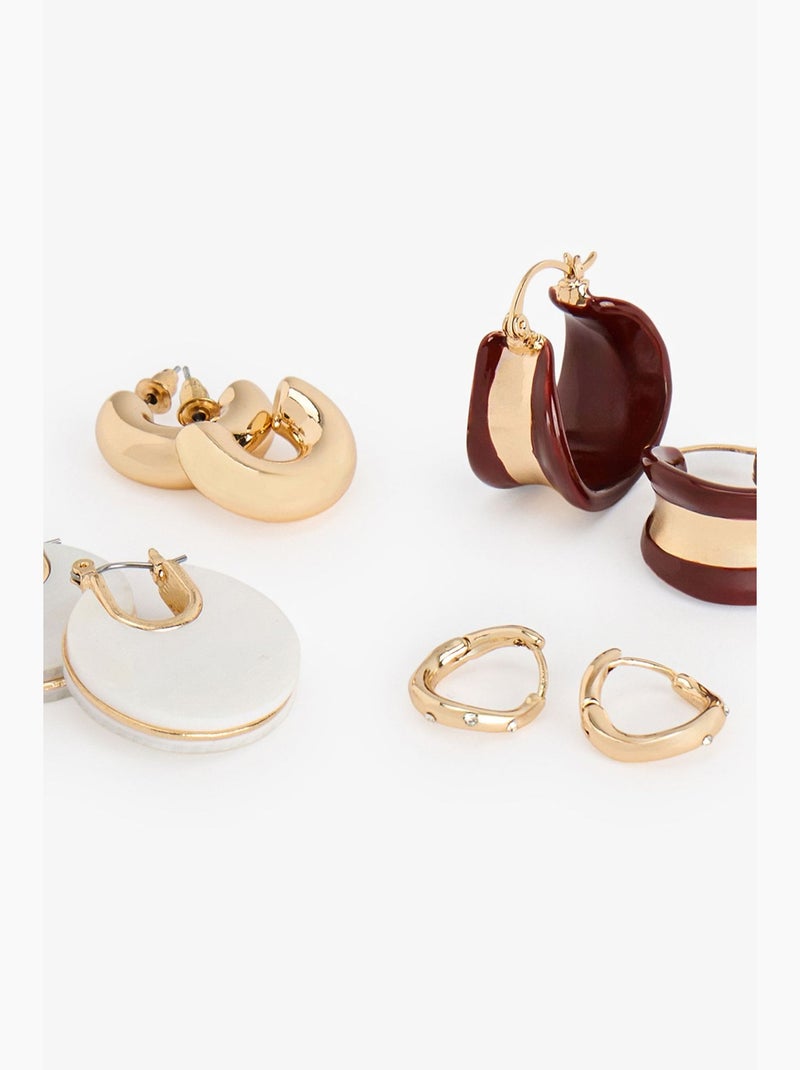 Set di orecchini adele penti Marrone nocciola - Kiabi